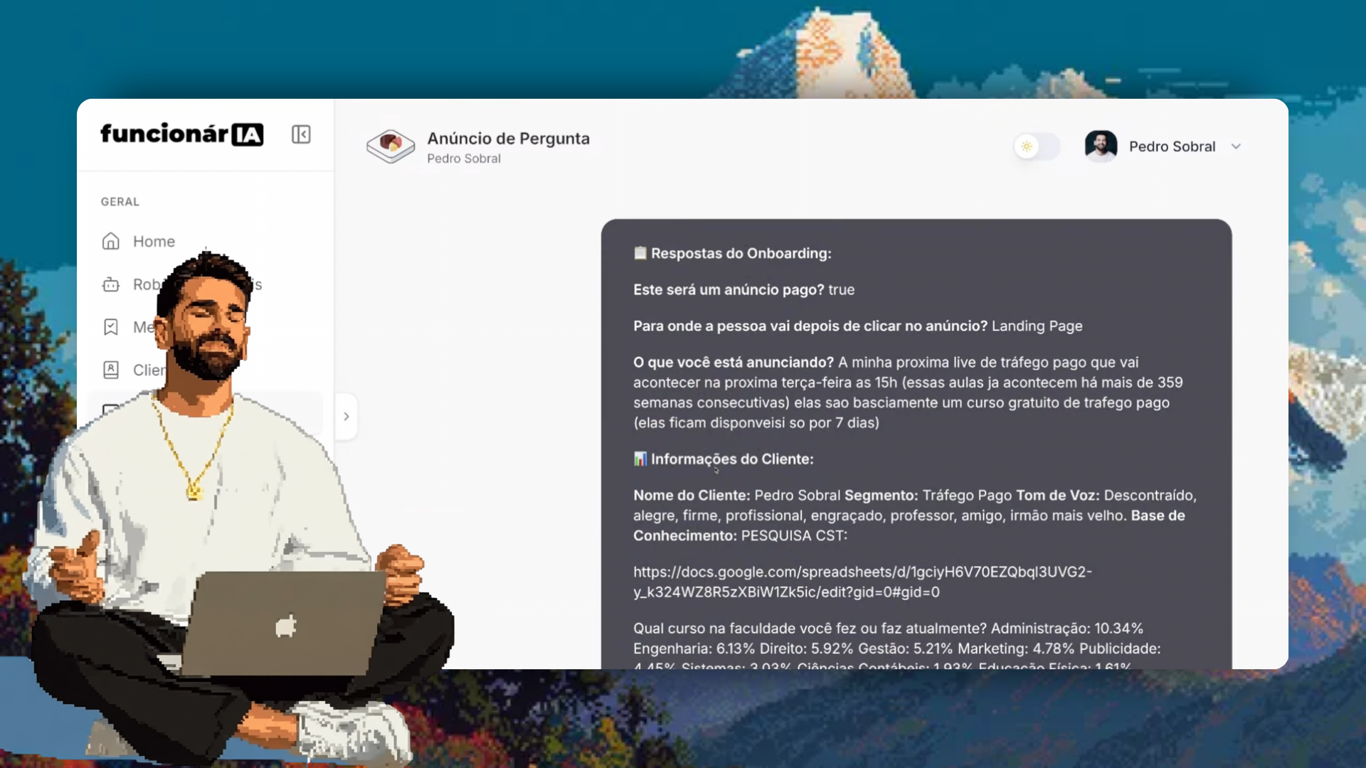 Funcionar.ia - Central de agentes de Pedro Sobral